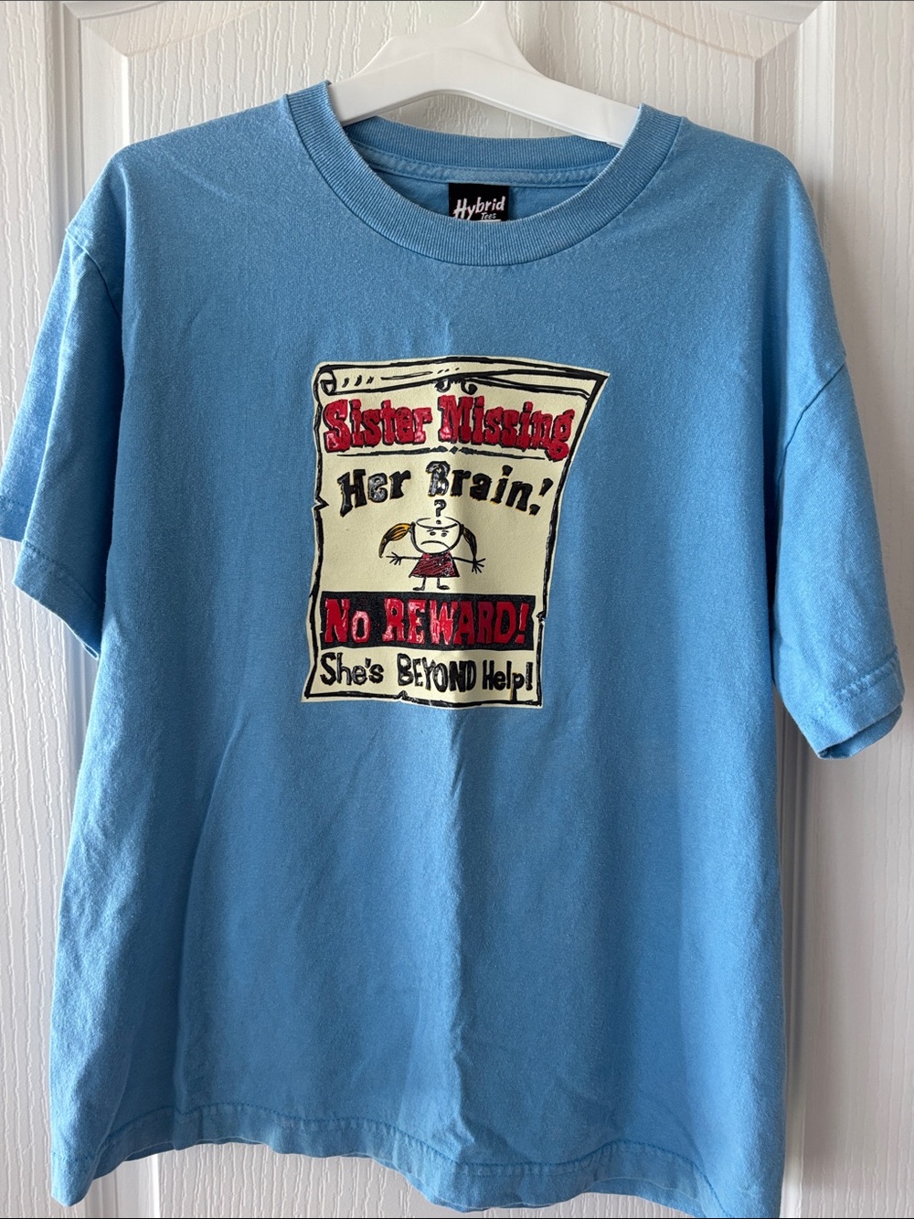 Hybrid & company Light Blue Graphic Short-Sleeve Tee
